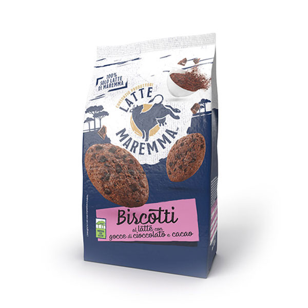 Biscotti al latte fresco intero e cacao Gr. 300