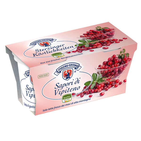 Yogurt Mirtillo Rosso Sapori di Vipiteno Gr. 125 x 2