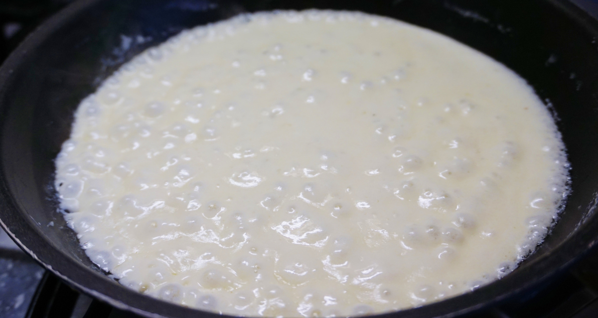 penne con fonduta di formaggio di fossa