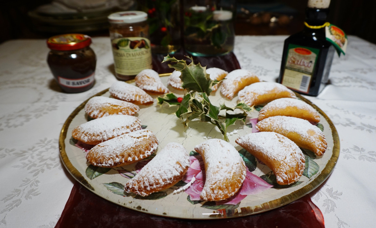 menù di natale tortelli fritti con savor, ricotta e crema di marroni bio