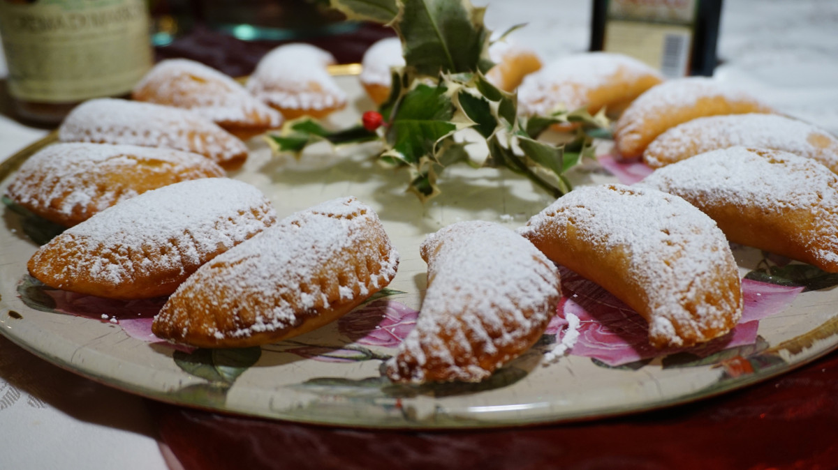 menù di natale tortelli fritti con savor, ricotta e crema di marroni bio